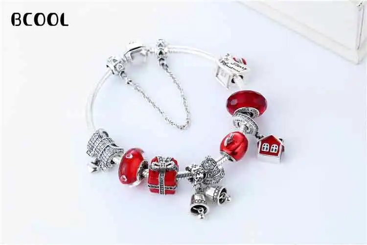 

BCOOL DIY Jewelry Female Charm Fashion Silver 925 Original Bracelet, Suitable for Female Crystal Jewelry Bracelet Jewelry Gift