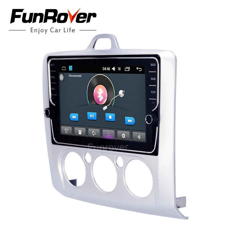 Cheap Funrover IPS Car Multimedia Player 2 din car dvd gps player For Ford Focus 2 2004-2011 audio car radio stereo navigator 2G 32ROM 4
