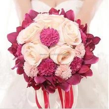 Новинка для невесты Свадебный букет de mariage жемчуг невесты Искусственные Свадебные букеты цветок кристалл buque de noiva