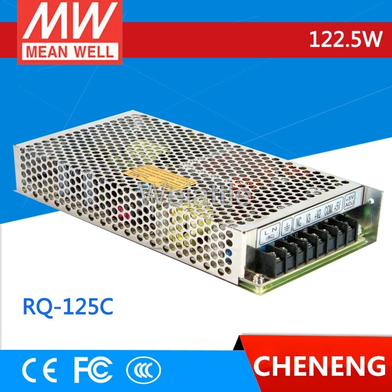MEAN WELL оригинальный RQ-125C + 5 В 10A 15 4A -5 в 1A -15 0.5A 122 Вт 4-канальный на четыре выхода