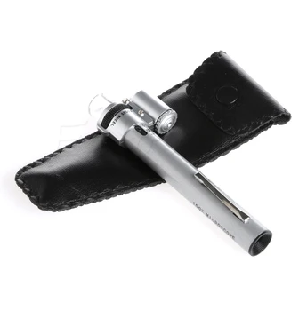 

AIMOMETER Handheld Pocket 100X Gem Jewelry LED Light Microscope Loupe Magnifier Pen Shape