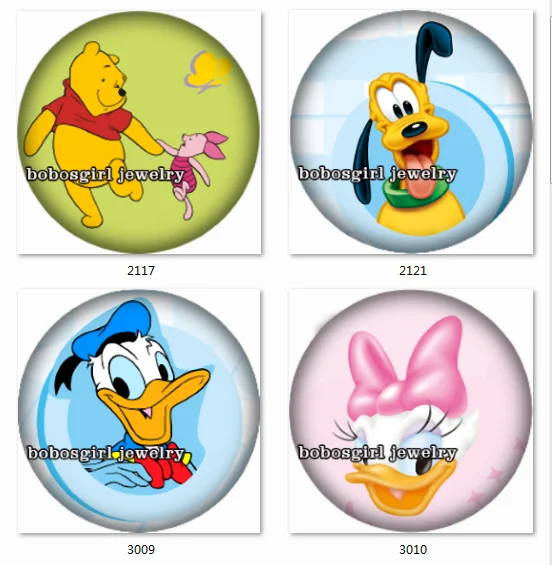 

SN1350 cartoon dsney bear duck dog mouse donkey snap button Jewelry badge holder Locket