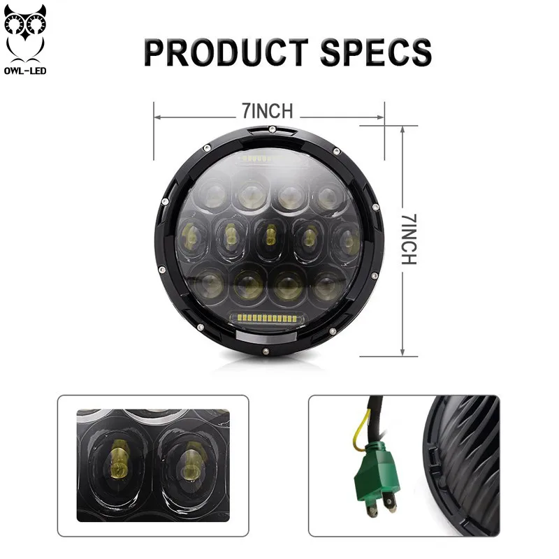 

7inch LED Headlamp Motorcycle Headlight For Harley Fat Boy FLSTF Lo FLSTFB Touring Trike Softail