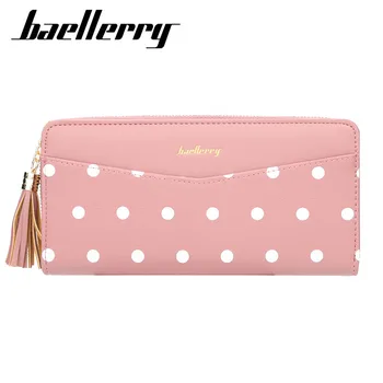 

Fashion Tassel Women Wallets Pu Leather Purse Female Clutch Card Holder Women Coin Purse Dot Pattern Wallet WWS261