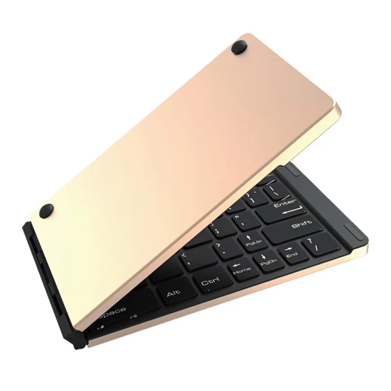 

Portable Mini Folding Metal Keyboard Bluetooth Wireless For iPhone Foldable Keyboards Bluetooth For Android Smart Phone Tablets