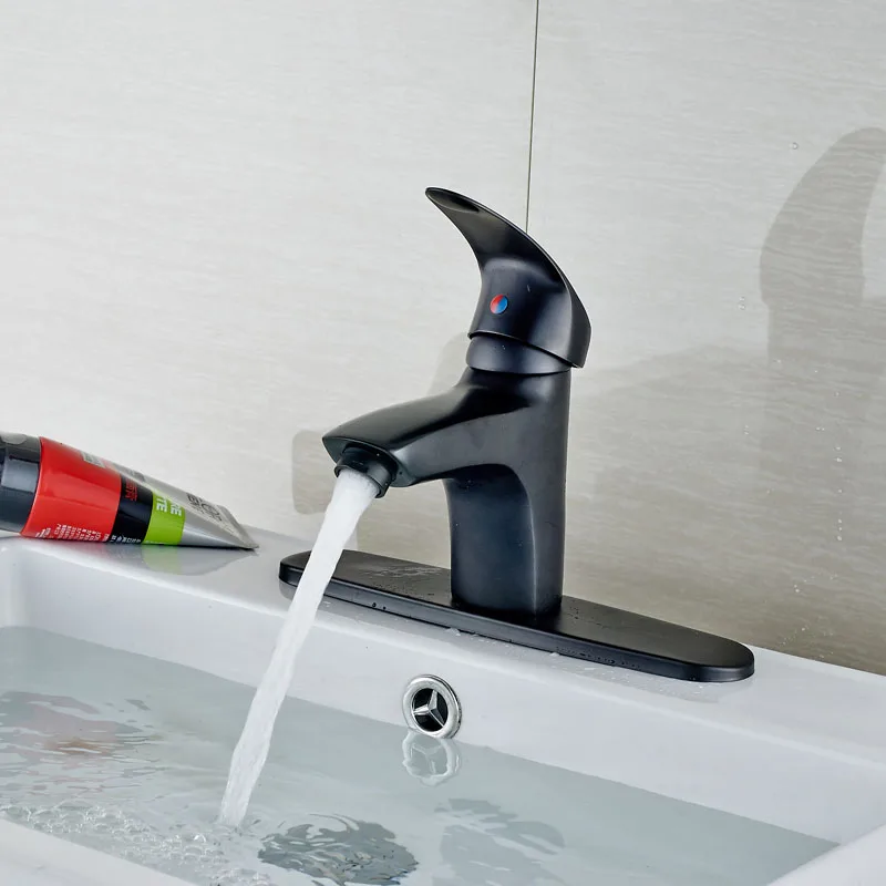 

New Promotion Luxury Oil Rubbed Bronze Basin Faucet Bath Vessel Sink Tap Waterfall Spout Mixer
