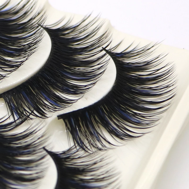

10PairThick Eye Lashes Extension Party Makeup Soft Cross Fake Eyelashes Cilios Natural Long Individual False Eyelashes Cosmetics