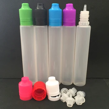 

Unicorn Plastic Dropper Bottles 30ML 60ML Pen Style E-liquid Bottle with Tamper Evident Childproof Cap Empty E Cig Juice Bottles