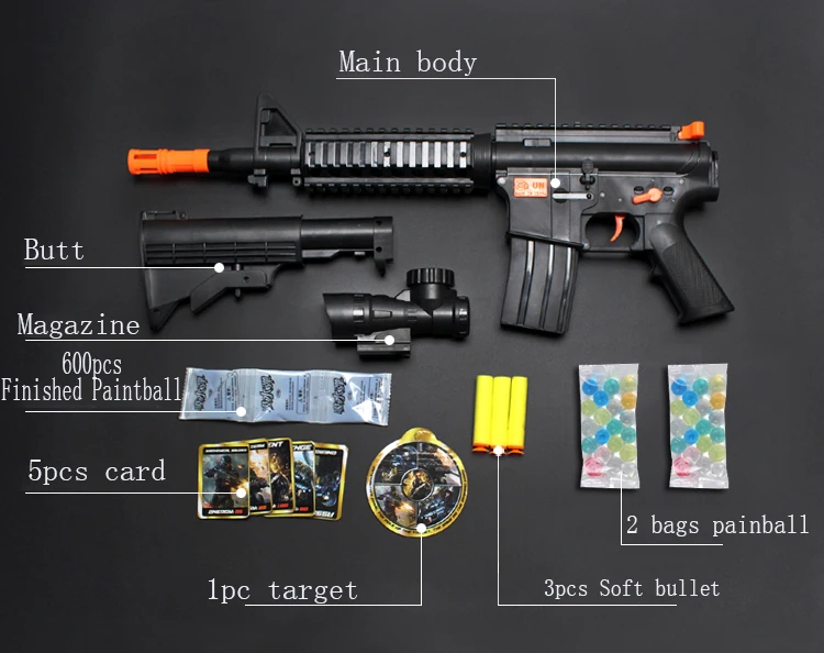 DIY черный моделирование M4 карабин ручной страйкбол Воздушный пистолет Пейнтбольного ружья Косплэй CSgame для мальчиков и детские игрушки A006 1 компл./лот