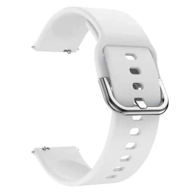 Ремешок для часов Xiaomi Huami Amazfit ремешок bip мягкий силиконовый ремешок 20 мм для Amazfit bip браслет ремешок для часов резиновый ремень - Цвет: white