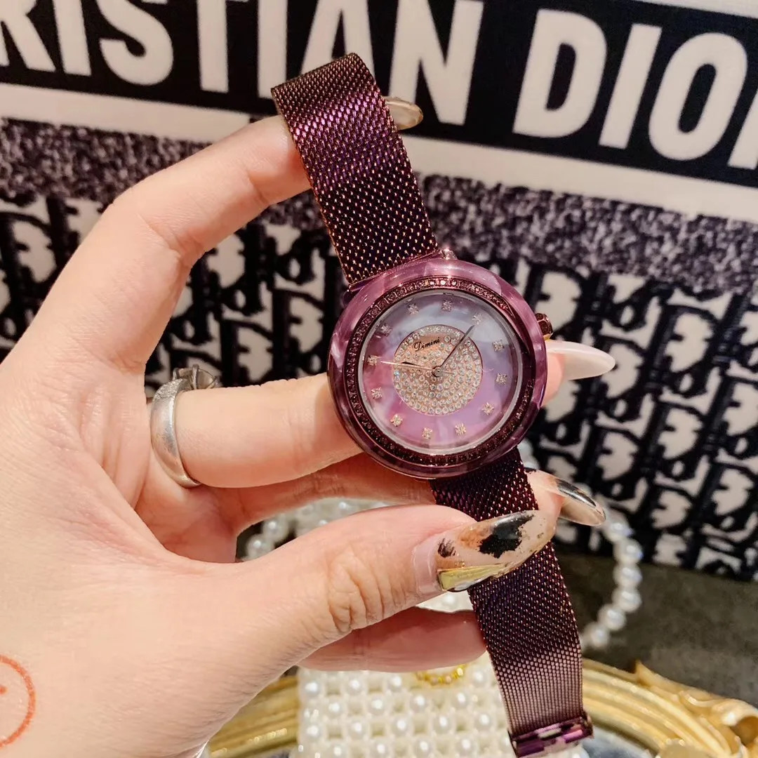 Сексуальный бренд Леопардовый браслет часы для женщин Летняя мода платье часы полный стальной Миланский наручные часы Кристаллы оболочки Montre