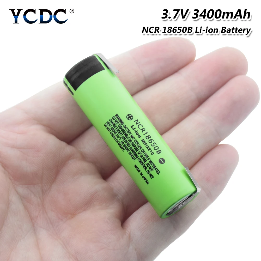 1/2/4/6/8/10 шт. 3,7 V Перезаряжаемые 18650 Батарея NCR 18650B 3,7 V 3400 Mah 18650 литий-ионный аккумулятор для батареи с 2 вкладки