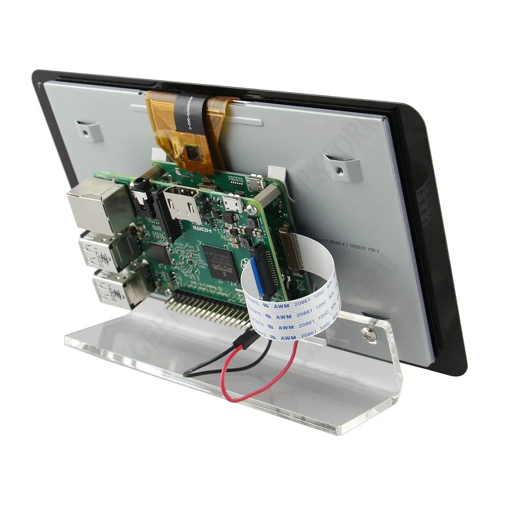 Акриловая база подставка держатель для официального Raspberry Pi 7 дюймов сенсорный экран щит монитор модуль Дисплей