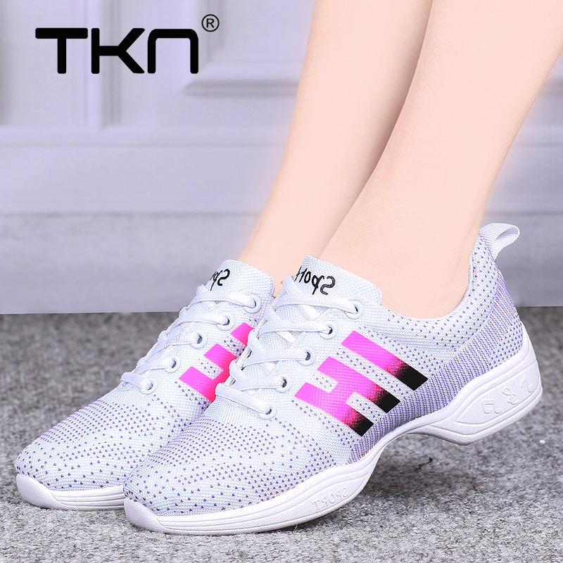 

TKN 2019 Feature Soft Outsole Dance Shoes Women Practice Shoes Comfortable Breathable Walking Shoes Woman Outdoor Sneakers 689