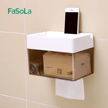 

FaSoLa Multi-function Tissue Box Toilet Bathroom Storage box Creative Mobile Phone Holder Household Roll Paper Toilet Paper Tray