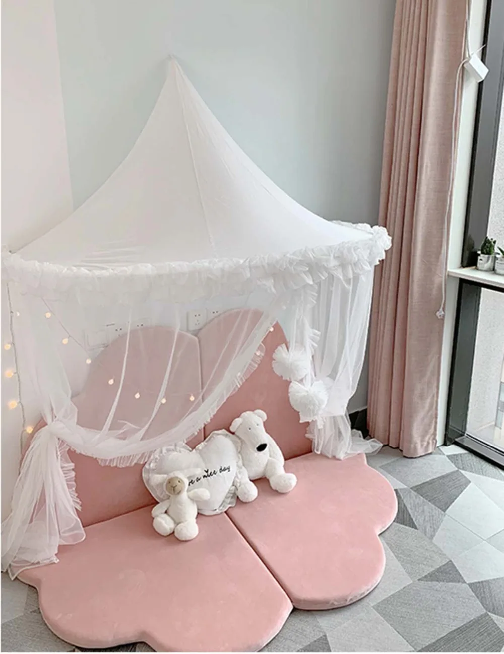 vm international gazebo on Nursery Baby Bed Canopy Mosquito Net Curtain Newborn Infant Cot Mosquito Crib Netting Pink Grey White Kids Play Tent Girls Gifts Crib Netting Aliexpress