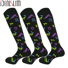 IDEALSLIM 3 пары компрессионные Бег Socko для женщин для спорта на открытом воздухе до колена