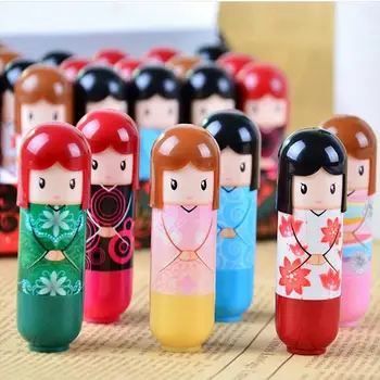 

HOT HOT Makeup Lipgloss Women Kawaii Lip Balm Kimono Doll Makeup Professional Cosmetic Tools