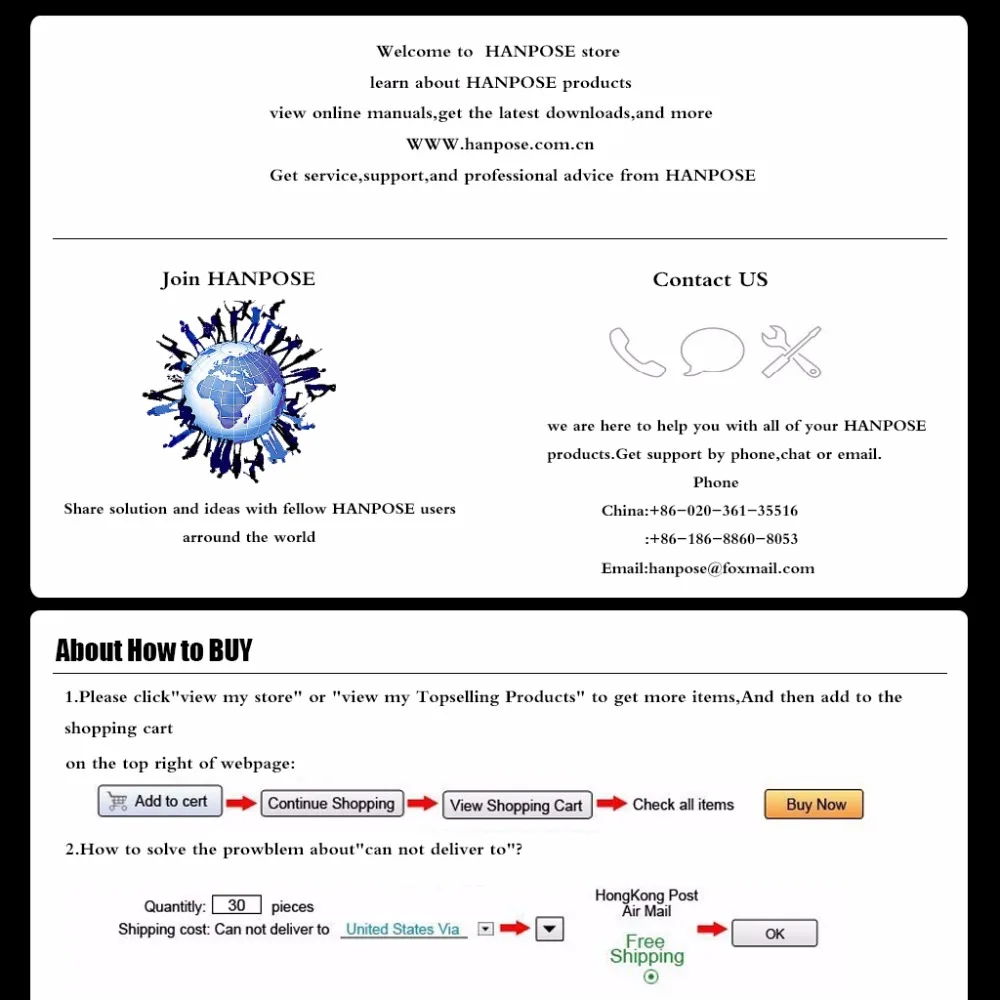 hanpose about how to buy