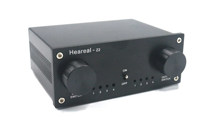 Heareal Lossless Audio Switcher 4 inputs to 4 output HiFi Audio Signal Splitter