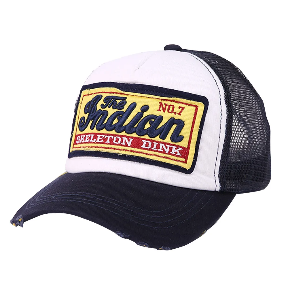 Men Ladies Ponytail Baseball Cap Snapback Summer Women Sun Sport Mesh Hat Black