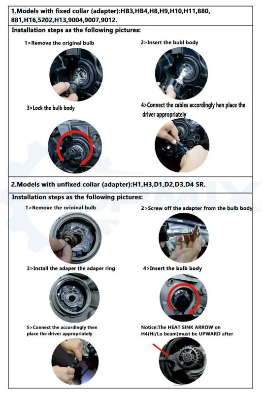 P6 Philips LED 50W 6400LM Car Headlight 5