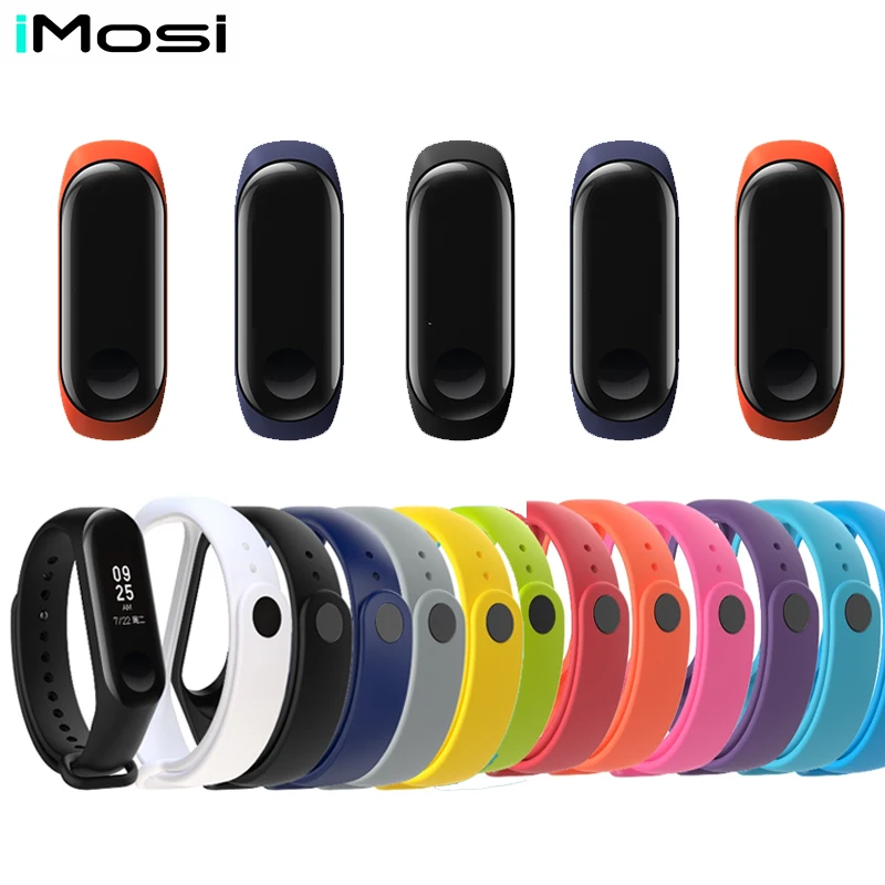 

Imosi Colorful Silicone Alternative Strap for Xiaomi Mi Band 3 smart Wristband replacement Wrist band Belt