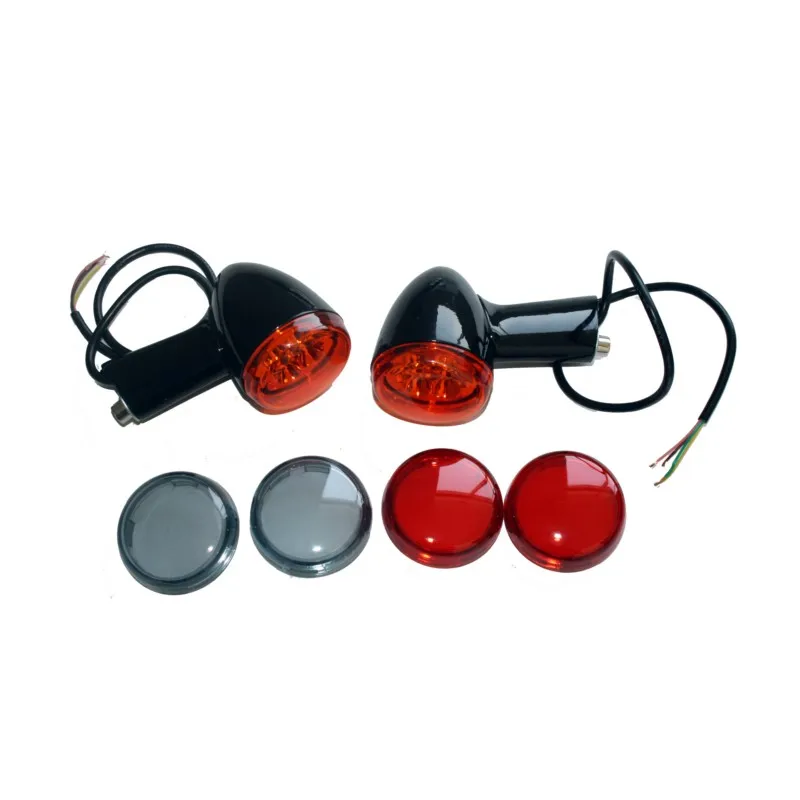 New Black Motorcycle Rear Turn Signal LED Indicator Lights For Harley