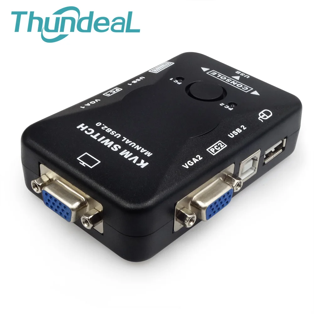 Universal 2 Port VGA KVM USB Switcher Manual VGA Switch