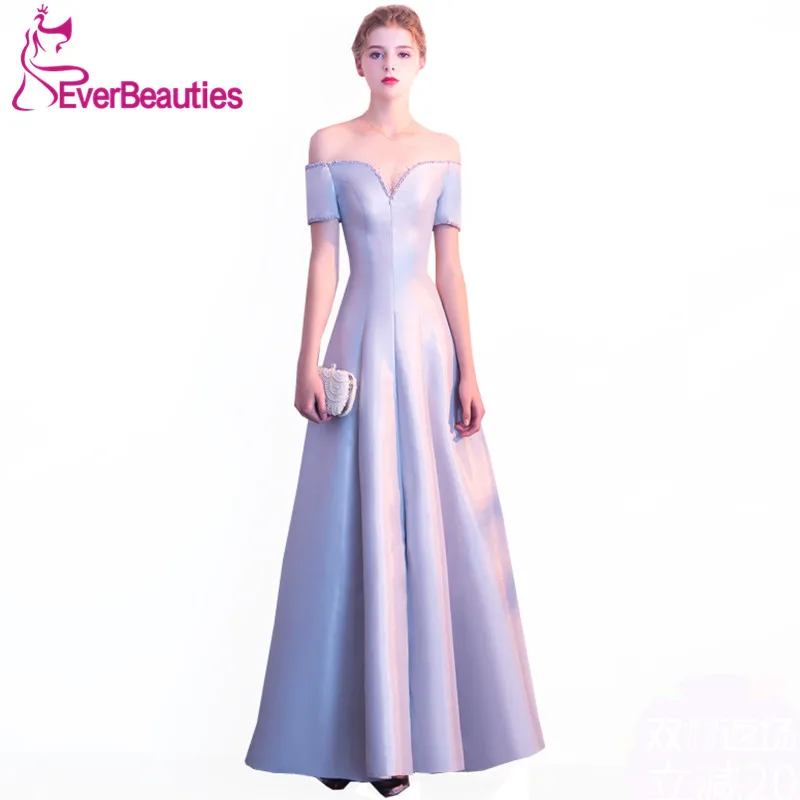 Elegant Robe De Soiree Long Evening Dresses Satin