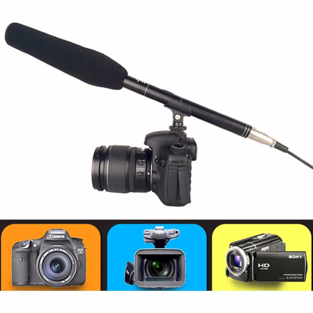 Professional Interview Microphone Condenser MIC For SLR Video Camera DV