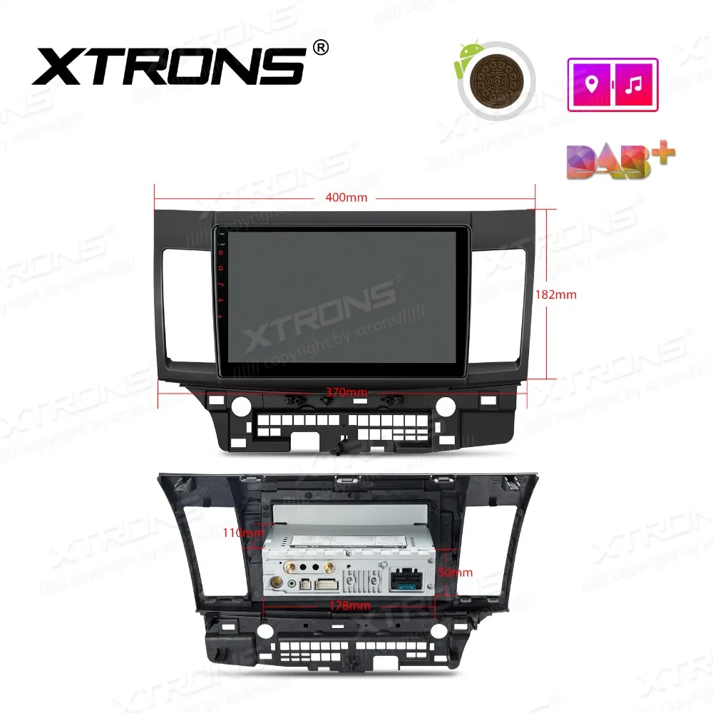 Clearance XTRONS 10.1" Android 8.1 Car Stereo Player GPS Radio for Mitsubishi Lancer Evolution 2007 2008 2009 2010 2011 2012-2017 No DVD 3
