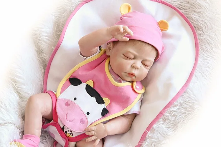 

NPKCOLLECTION Bebe Reborn Doll 19" 46cm Full Silicone Reborn Baby Dolls Com Corpo De Silicone Menina Baby Dolls Christmas Gift