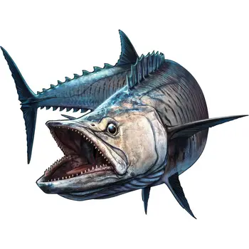 

20cm shark Sticker Decal Fishing Boat Rod Vinyl Bumper Truck Car Sea Bass Funny Car Stickers Auto Decals