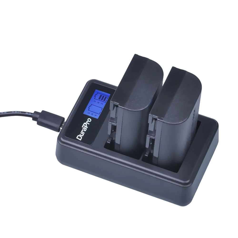 2 шт. LP-E6 LP-E6N LP E6 E6N литий-ионная аккумуляторная батарея+ lcd USB двойное зарядное устройство для Canon EOS 5D Mark II III 7D 60D 6D батарея