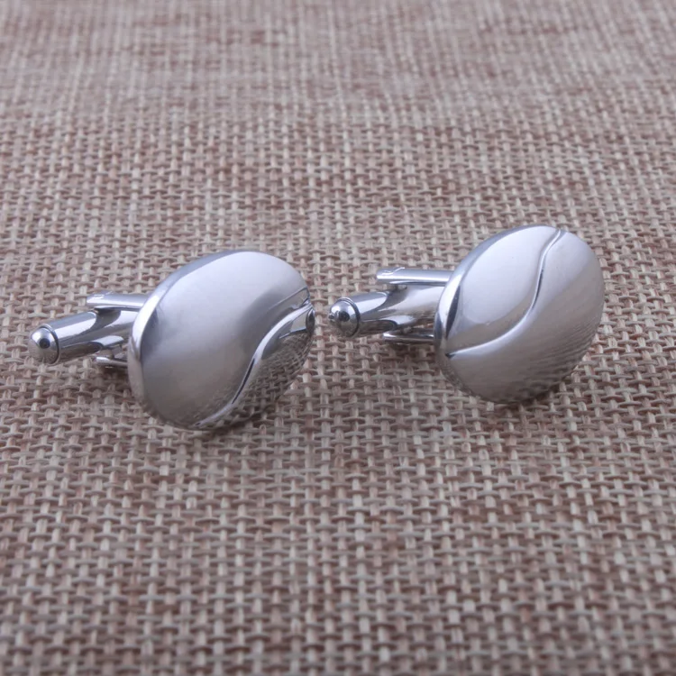 Oval shape mens Cufflink gift for men Silver cufflink for Men free