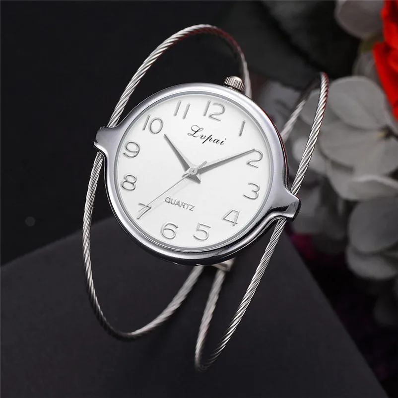 Fashion Luxury Brand Quartz Watch Women Bracelet Ladies Quartz Analog Wrist Watch steel band casual New Montre femme 3M28#N (10)