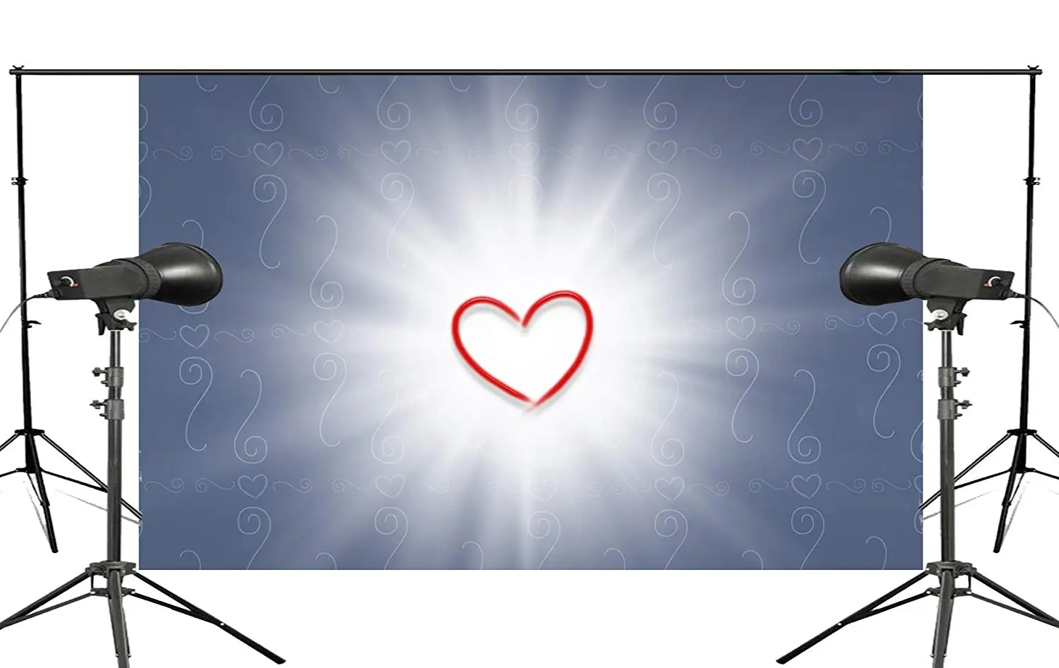 

150x220cm Blue Photography Background Heart-shaped Backdrop Studio Props Wall Photography Backdrops