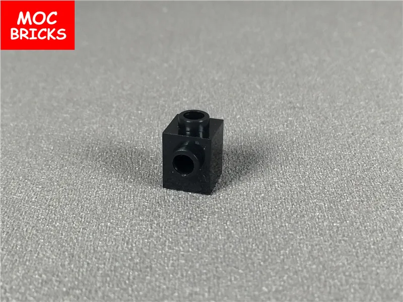 Кубики MOC 10 шт./лот модифицированные цветные кирпичи 1x1 со шпилькой на 1 стороне