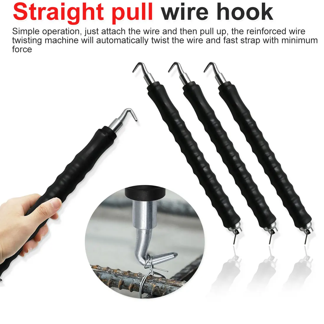 

Multifunctional High Quality New Semi-automatic Rebar Hook Straight Pulling Wire Tie Strapping Artifact Steel Bar Building Tools