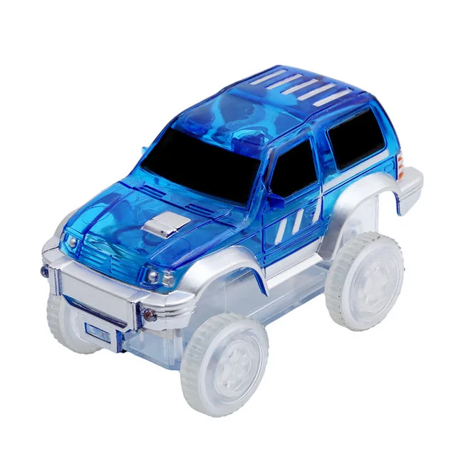 Dropship 5,2 cm Diecasts Magic Electronics 3 LED coche juguetes luces intermitentes para niños Regalo de Cumpleaños Glow Racing Tracks bolsa adorno