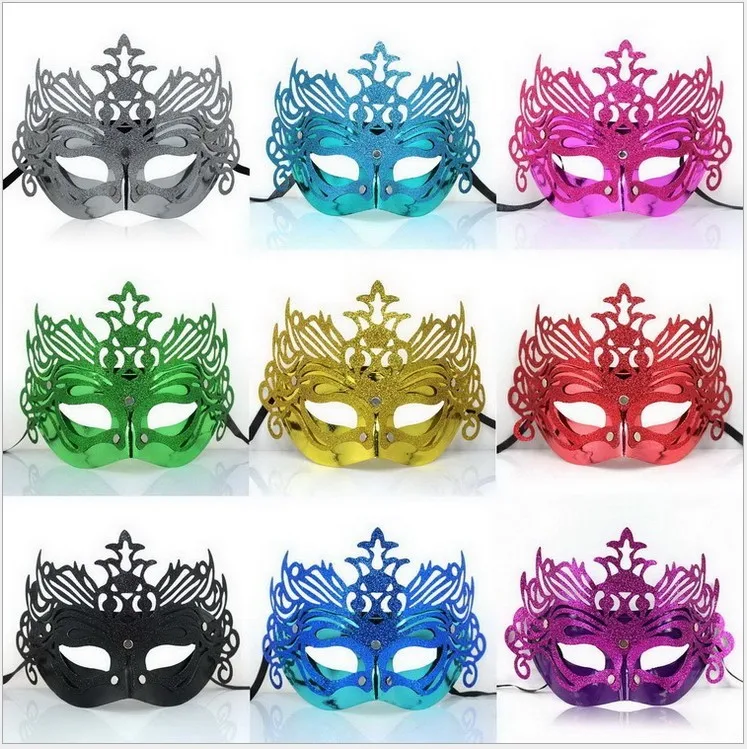 Красные, розовые, зеленые, синие, золотые, серебряные, черные свадебные маски, Вечерние Маски принца на Хэллоуин, маскарадные маски