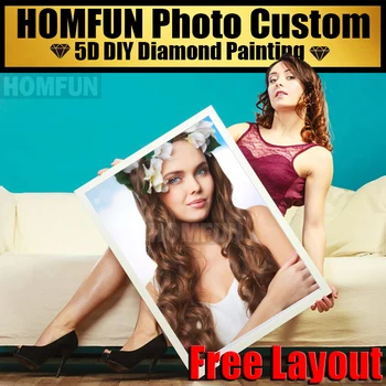 

HOMFUN 5D DIY Diamond Painting! Private custom! Photo Custom! Make Your Own Diamond Painting Full Drill Diamond Embroidery