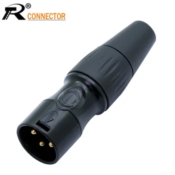 

12pcs New Arrival DIY Solder Type Metal Material Audio Signal Plug XLR Male 3 Pin Audio Microphone Cable Connector