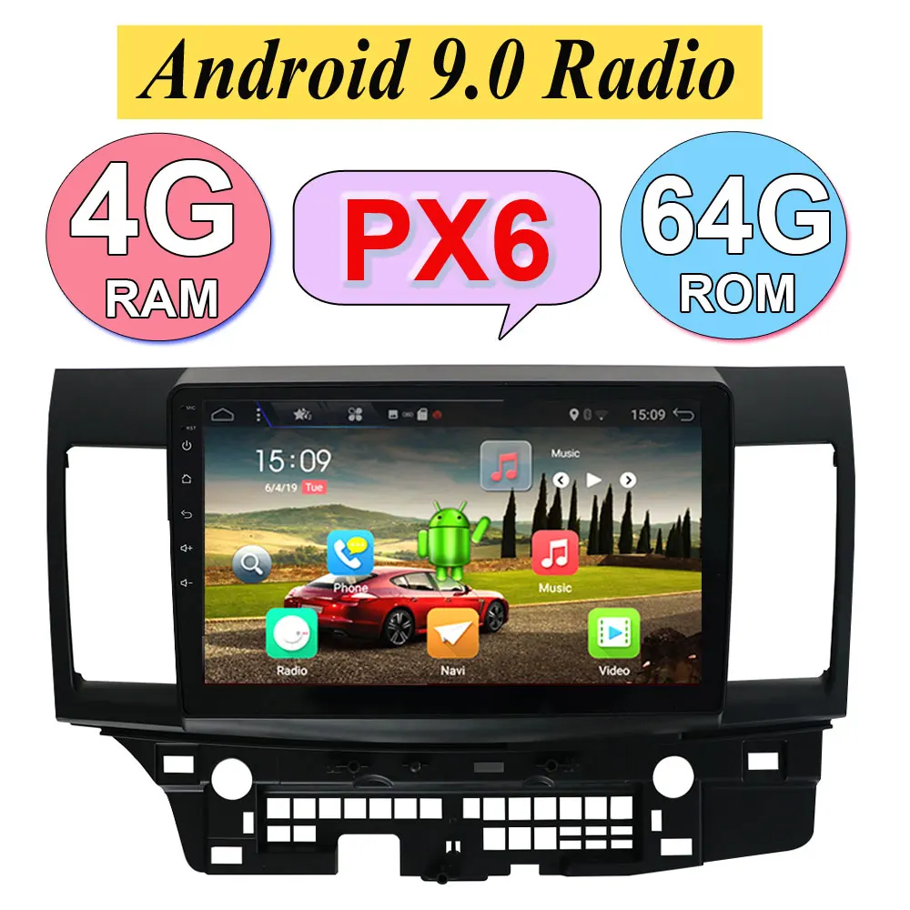 

8 core 64G ROM Car Multimedia Player Android 9.0 For Mitsubishi Lancer 2din car radio gps navigation Bluetooth OBD DAB Wifi SWC