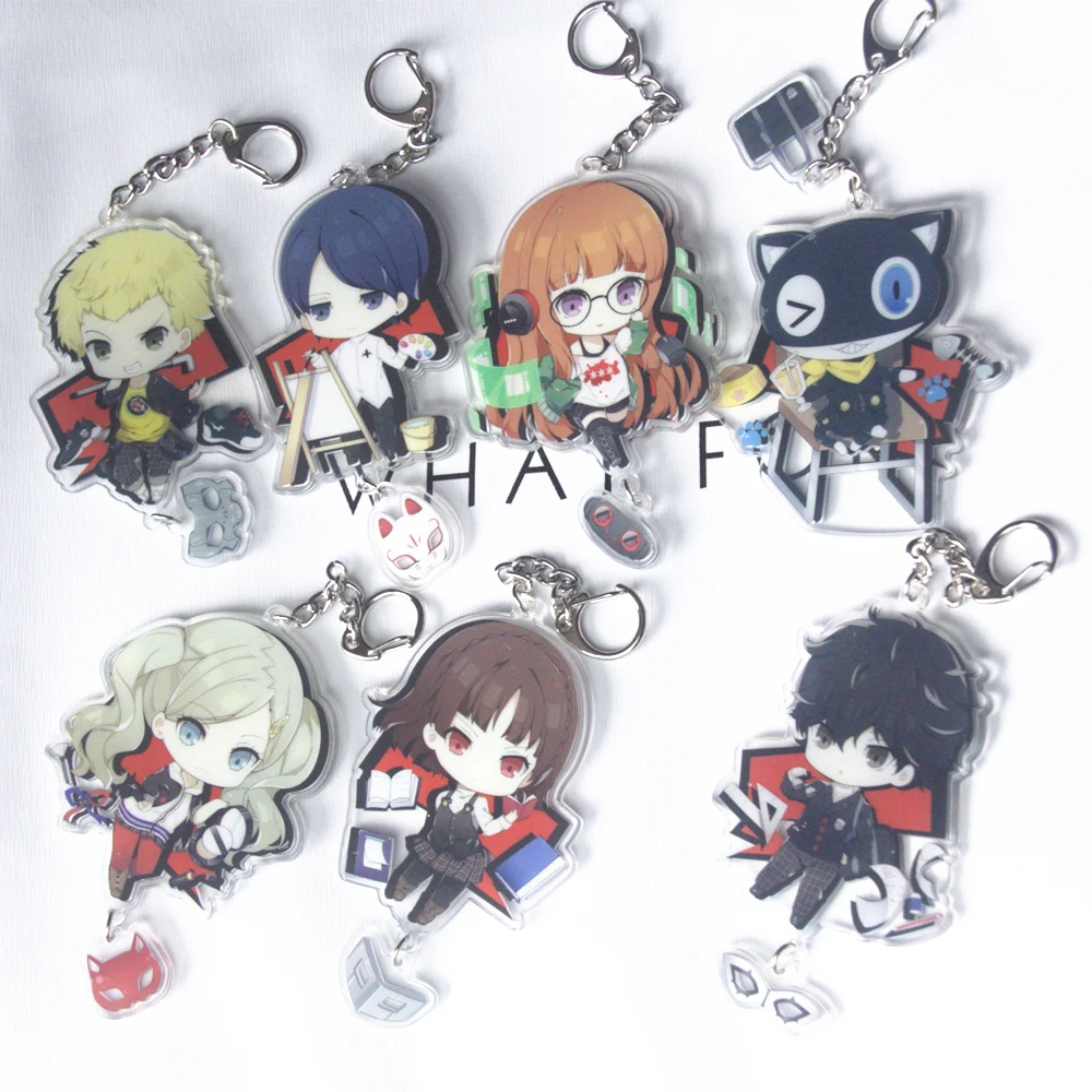 Persona 5 P5 Hero Anne Takamaki JOKER Ryuji Game Acrylic Keychain Keyring Be
