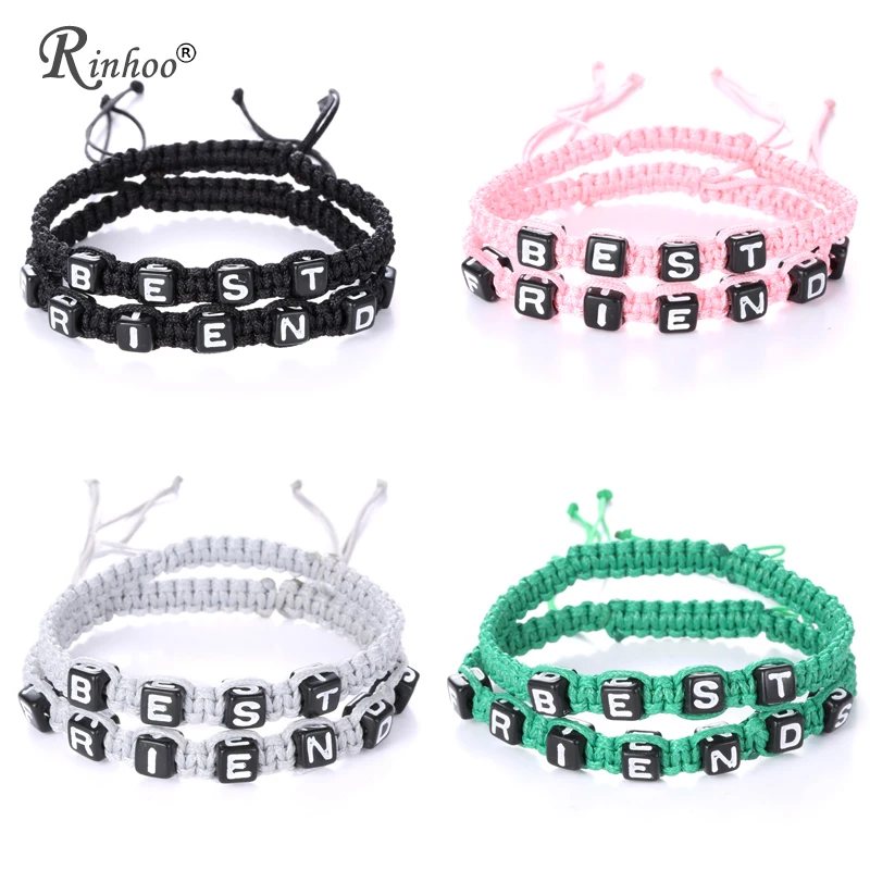 RINHOO 2pcs Couples Bracelet Set Friendship Bracelet Set BEST FRIENDS Handmade Bracelet Set Infinity Jewelry for Women Men RINHOO 2pcs Couples Bracelet Set Friendship Bracelet Set BEST FRIENDS Handmade Bracelet Set Infinity Jewelry for Women Men