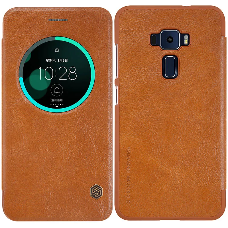 

Nillkin Qin Series Slim Smart Sleep Window Leather Case Covers for asus zenfone 3 ze552kl 5.5 inch Genuine Flip Leather case