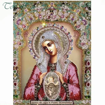 

Full square diamond 5D DIY diamond embroidery religion our lady diamond painting Cross Stitch Rhinestone mosaic home decoration