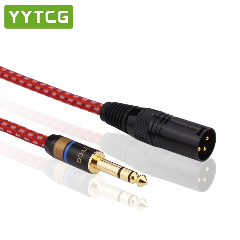 Кабель YYTCG Hifi 6 35 мм к XLR папа 4N OFC 2 xlr двойному кабелю 0 5 м 1 3 м|Кабели VGA| |